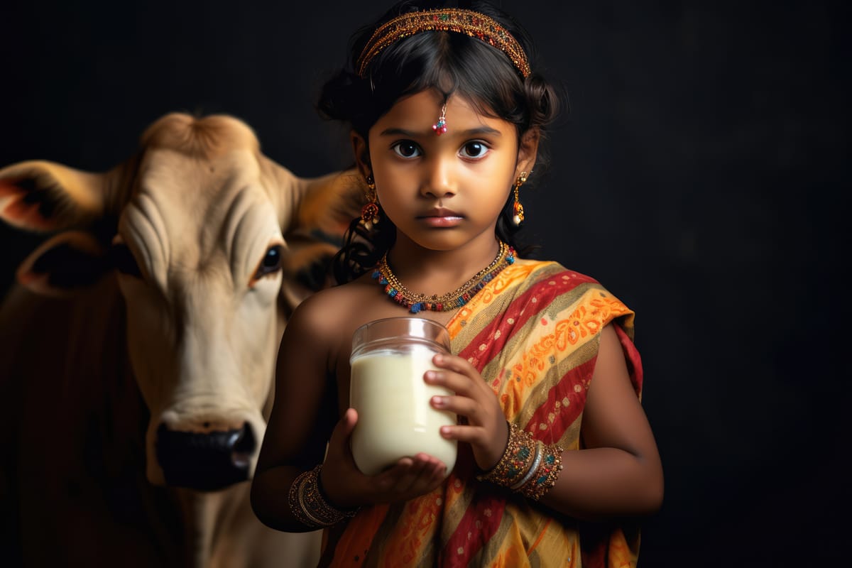 गाय का दूध: एक पूर्ण अमृततुल्य पोषण स्रोत, जो आपको स्वस्थ और मजबूत बनाता है।